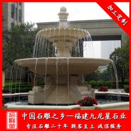 廣場(chǎng)大理石噴泉水池圖片 石雕噴泉水景制作廠家