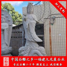 大型石雕觀(guān)音菩薩雕像 廠(chǎng)家觀(guān)音石像圖片